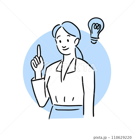 アイデアを思いついたビジネスウーマン アイデアを思いついたビジネスウーマン 118629220