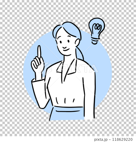 アイデアを思いついたビジネスウーマン アイデアを思いついたビジネスウーマン 118629220