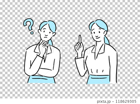 疑問が解決したビジネスウーマン 118629305
