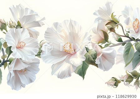 美しいムクゲの花 118629930
