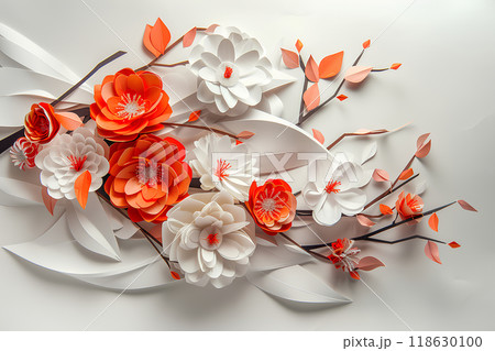 梅の花のペーパークラフト 118630100