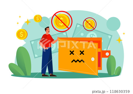 Empty wallet Empty wallet 118630359