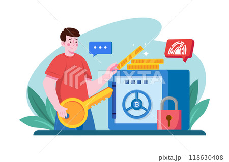 Secure Cryptocurrency 118630408