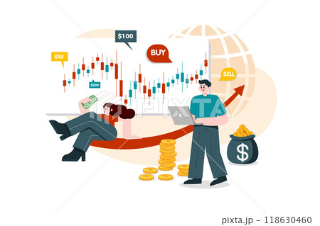 People Trading at Stock Market 118630460