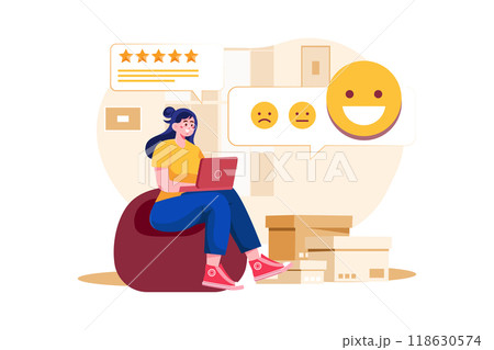 Young Girl Appreciates About Service She Received Young Girl Appreciates About Service She Received 118630574