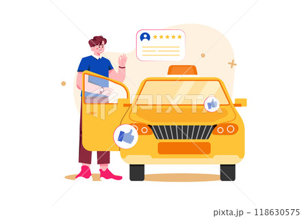 Young Boy Giving Feedback On The Car Service Young Boy Giving Feedback On The Car Service 118630575