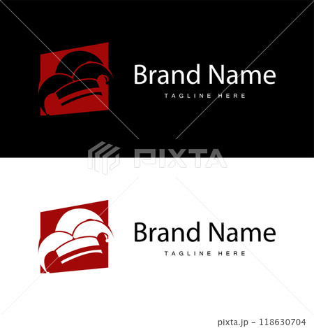 Simple colorful clown hat logo simple circus comedian equipment design template illustration 118630704
