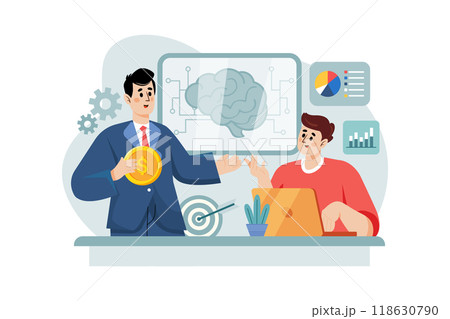 Business Startup Illustration concept. Flat illustration isolated on white background Business Startup Illustration concept. Flat illustration isolated on white background 118630790