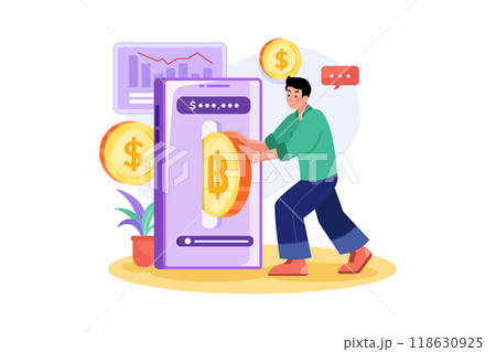 Cryptocurrency Exchange 118630925