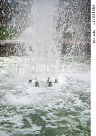 Fountain in the children's, forest amusement park. Chelyuskintsev Park in Minsk 118631863