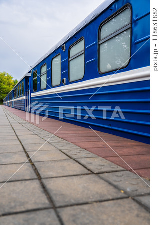 Blue carriages of the children's railway to Minsk Blue carriages of the children's railway to Minsk 118631882