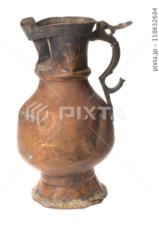 Antique metal jug, pot, jar 118632684