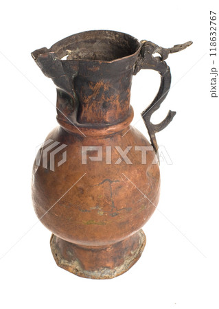 Antique metal jug, pot, jar Antique metal jug, pot, jar 118632767
