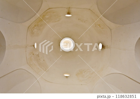 Beautiful white Russian Christian Orthodox Church. Religion 118632851