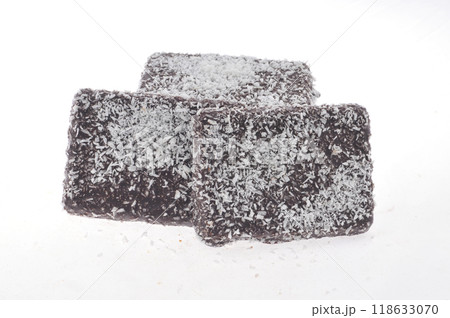 Tasty cookie and cakes isolated on white background Tasty cookie and cakes isolated on white background 118633070