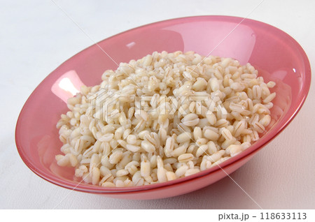 groats in plate on white groats in plate on white 118633113