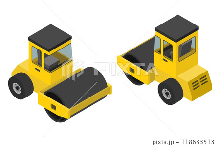 アイソメトリックイラスト:スチームローラー アイソメトリックイラスト:スチームローラー 118633513
