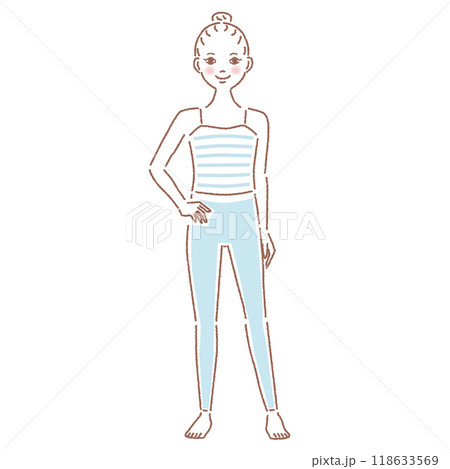 フィットネス姿の女性 フィットネス姿の女性 118633569