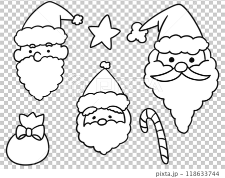 Simple and set illustration of Santa Claus 118633744