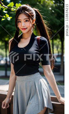 公園でくつろいでます。。 118634215