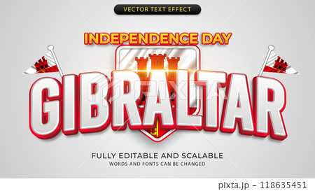 Editable text effects with the theme of independence day of world countries 118635451