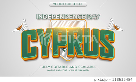 Editable text effects with the theme of independence day of world countries 118635484