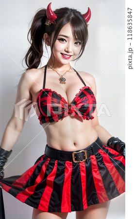 赤と黒いビキニで　ハロウィーン！！ 118635847