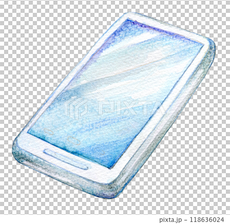 水彩イラスト スマートフォン 水彩イラスト スマートフォン 118636024