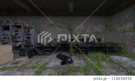 廃墟の荒れた室内 118636038