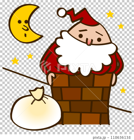 煙突にはまるサンタクロース 118636138
