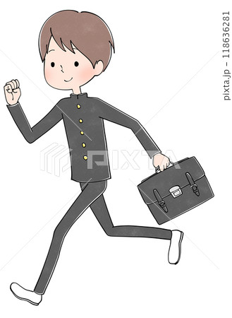 走る男子学生 118636281
