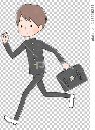 Running male student Running male student 118636281