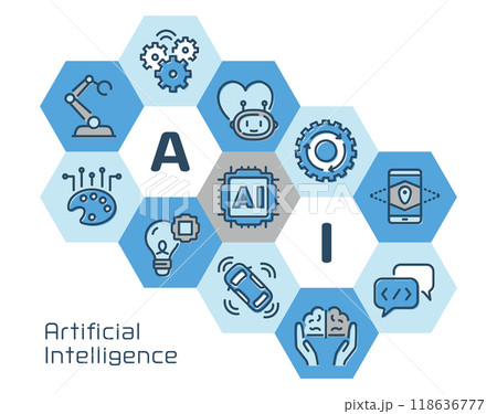 AI　六角形のデザイン 118636777