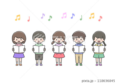 合唱する子どもたち 118636845