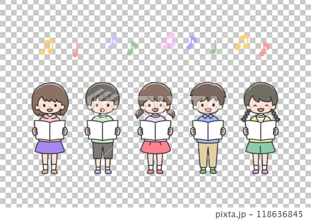 合唱する子どもたち 118636845