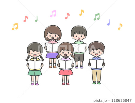 合唱する子どもたち 118636847