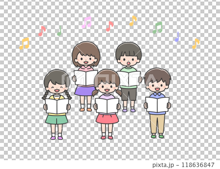 合唱する子どもたち 118636847