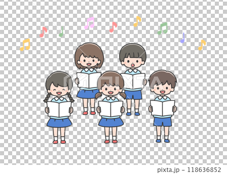 合唱する子どもたち 118636852
