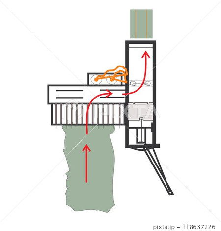 Baler - Conventional Square design illustration Baler - Conventional Square design illustration 118637226