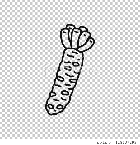 わさび 線画 わさび 線画 118637295