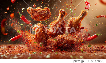 Explosive Fried Chicken 118637869