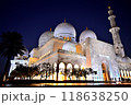 中東・アブダビのグランドモスクの夜 118638250