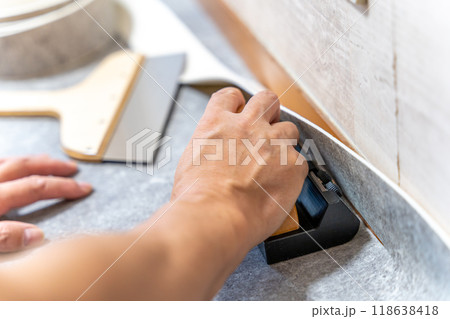 リフォーム　DIY　床　クッションフロアの施工　CFカッター 118638418