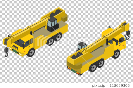 アイソメトリックイラスト：クレーン車 118639306