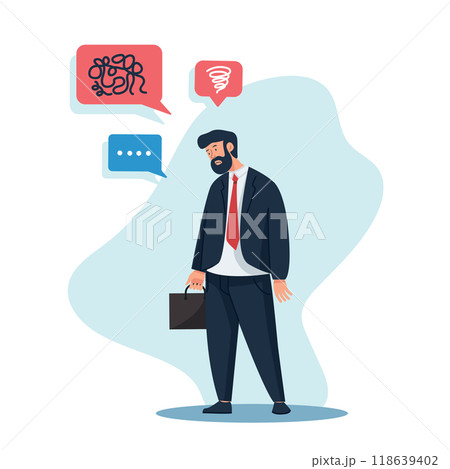 Businessman Stress and tired vector illustration Businessman Stress and tired vector illustration 118639402