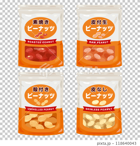 Peanuts set in a bag 118640043