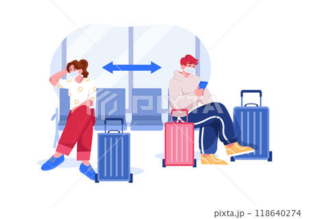 Social Distancing in Airport Social Distancing in Airport 118640274