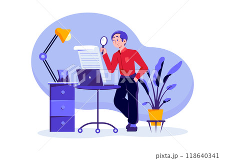 Digital Marketing Illustration concept. Flat illustration isolated on white background 118640341