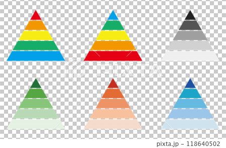 金字塔層次結構圖示 5 個步驟集 118640502