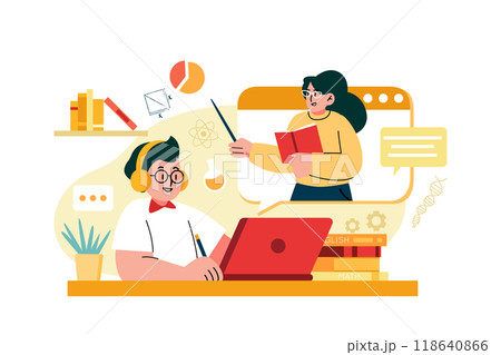 Boy Learning From Home 118640866